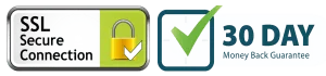SSL secure connection and 30 day money back guarantee