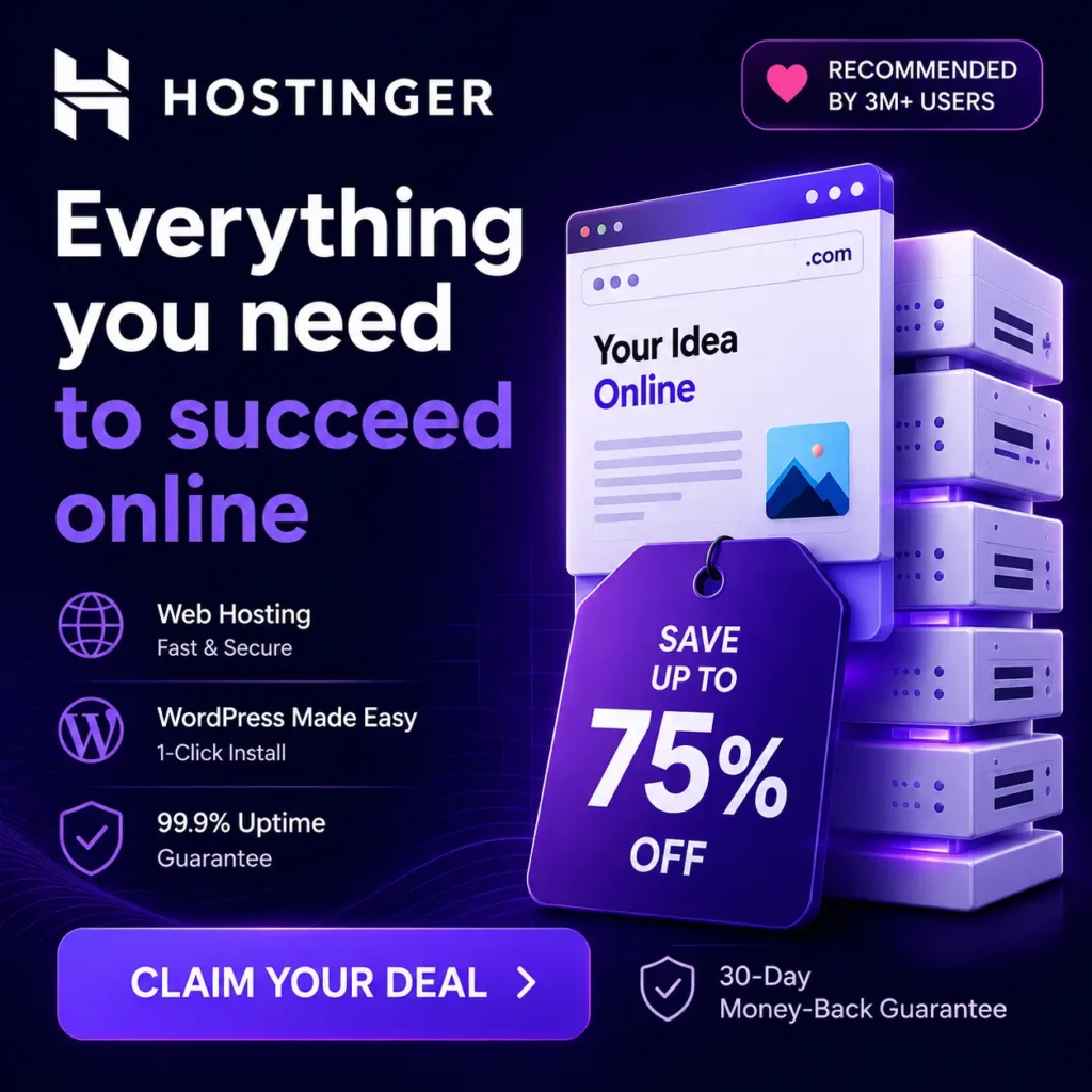 Hostinger web hosting offer